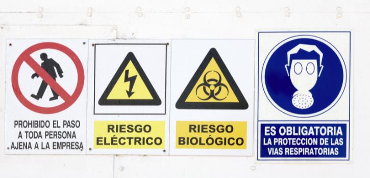 Qué tipos de señales existen en riesgos laborales